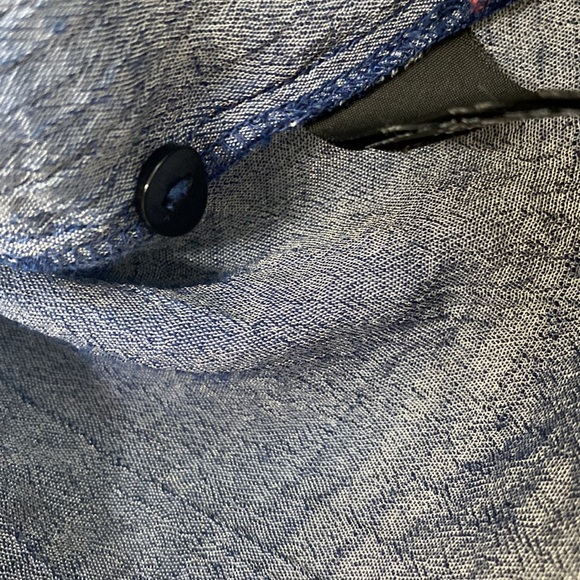 Women’s By and by ombré white and blue half sleeve flowy blouse. Size Small - Picture 9 of 11